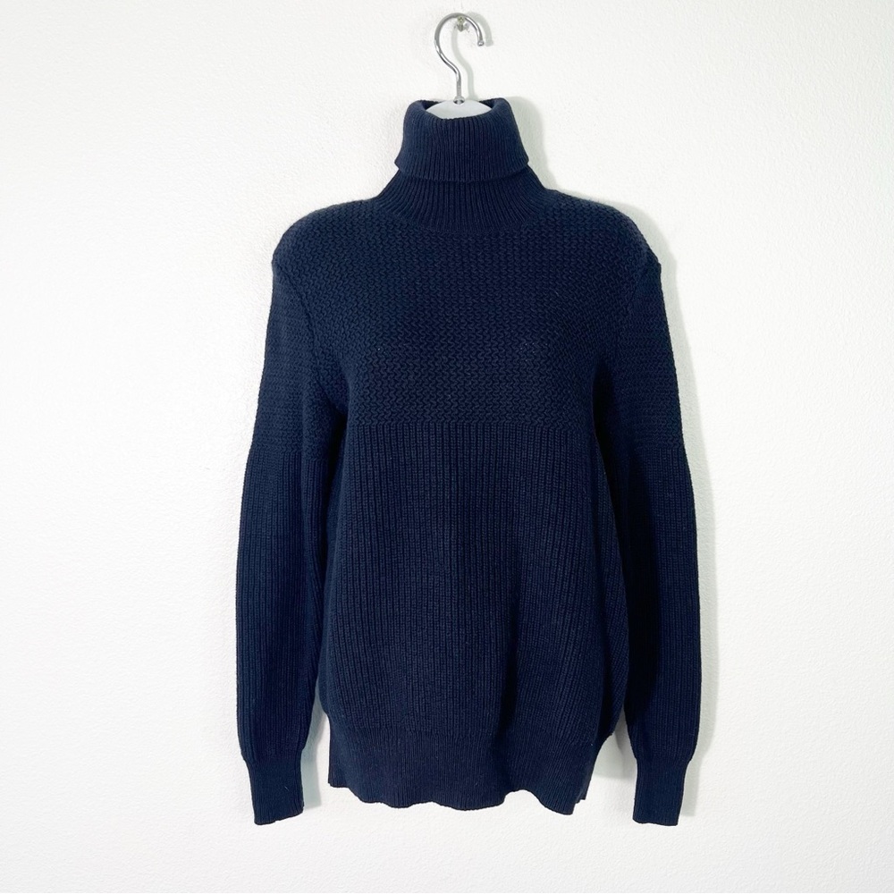 AllSaints Karnett Rollneck Wool Knit Sweater Turtleneck Blue Size XXS